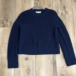 Public School Bond Knit Crew neck Sweater Navy Blue Size Small